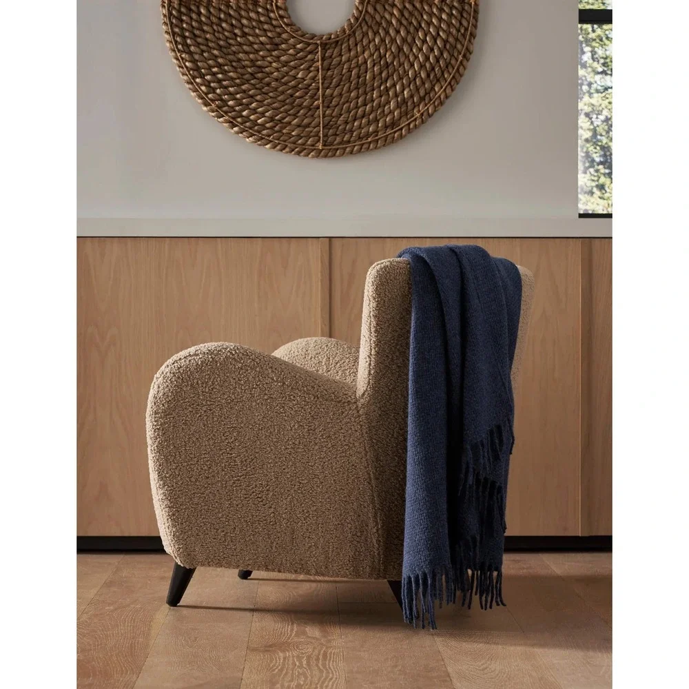 Cozy Earth Lucia Throw Alpaca Wool Indigo 50